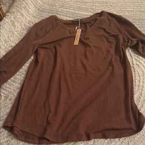 Brown Long Sleeve Top